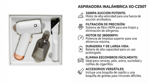 Aspiradora inalambrica XO-CZ007