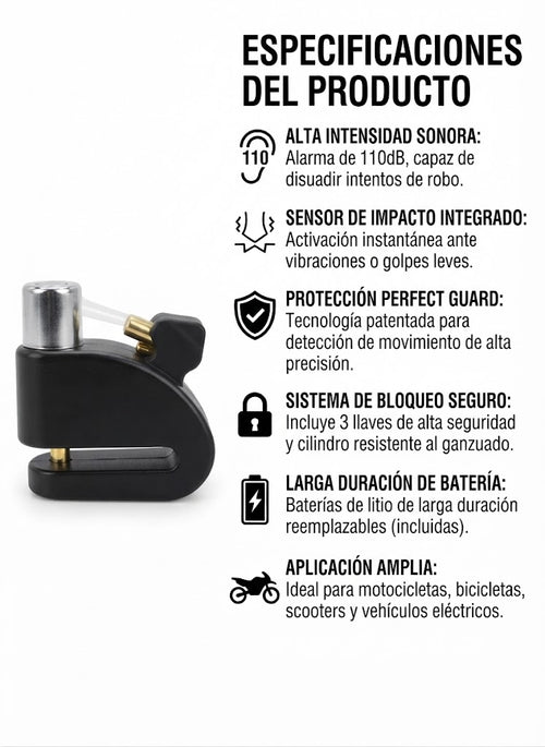 Alarma de Bloqueo de Disco-Perfect Guard