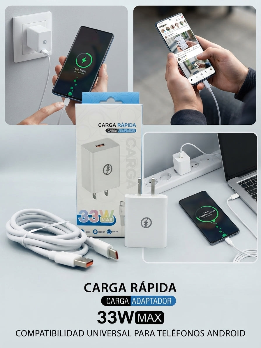 Cargador Tecno Completo 33W Tipo C (UE)