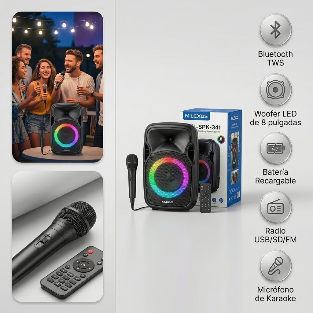 CORNETA RECARGABLE ML-SPK-341